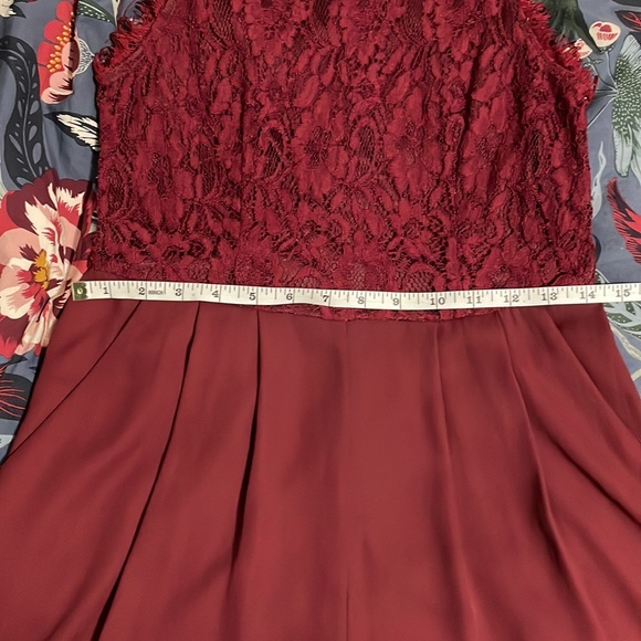 EUC Burgundy Lace romper - Picture 5 of 8